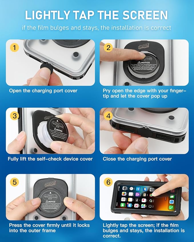 Waterproof Phone Case, IPX8 Underwater Floating Pouch for Snorkeling Swimming Beach Cruise Travel, Water Proof Dry Case for iPhone 16/15/14 Pro, Samsung Galaxy S26/S25/S24/S23/S22 (Black)