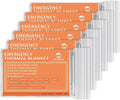 QIO CHUANG Emergency Mylar Thermal Blankets -Space Blanket Survival kit Camping Blanket (Pack of 6). Perfect for Outdoors, Hiking, Survival, Bug Out Bag ，Marathons or First Aid