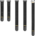 Trilancer Elastic Cinch Straps with Anti-Slip Strips, 3 Size Combo(5-Pack) Heavy Duty Hook and Loop Storage Straps for Extension Cords, Cables, Ropes, Hoses, Bike, RV, Pant Garters,Garage Organization