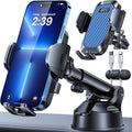 HTU 2026 Ultimate Best【True Military-Grade & Safety Cert】Car Phone Holder【Upgraded 360 Rotation & 100+LBS Strongest Suction】5-in-1 Truck Windshield Dashboard Vent Mount Stand for iPhone Android, Blue