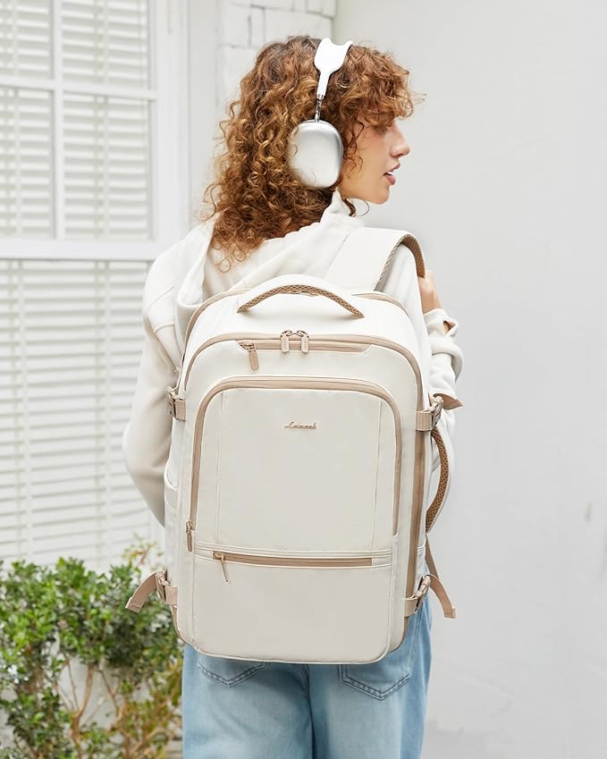 LOVEVOOK Travel Backpack for Women & Men, 60L Large Carry On Backpack Airline Approved, TSA Personal Item Weekender Bag, Laptop Backpacks with 3 Packing Cubes for Travel Essentials, Waist Belt