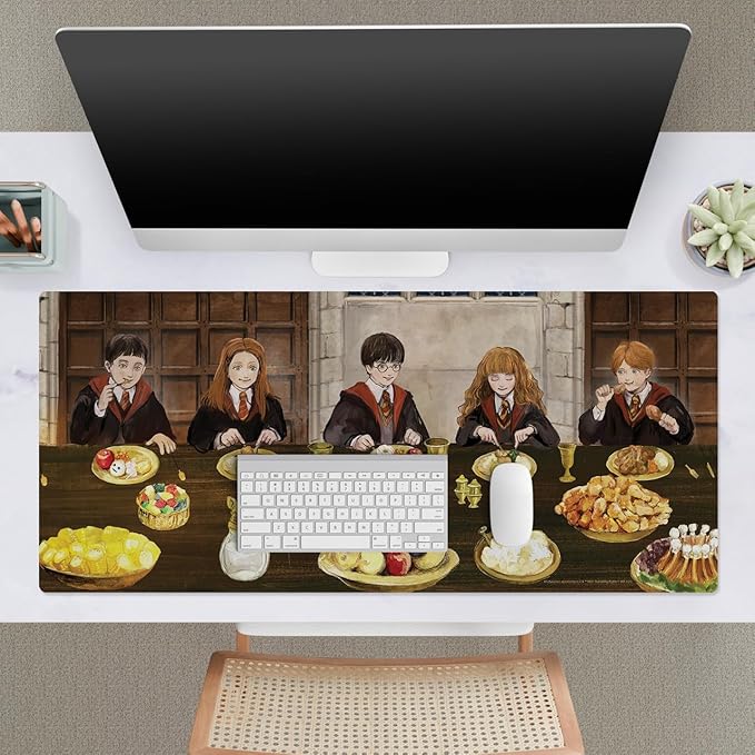 Head Case Designs Officially Licensed Harry Potter Gryffindor Table Graphics 37.4 x 15.75 x 0.16 inches (900 x 400 mm) - XL Gaming Office Desk PC Keyboard Mouse Mat Pad