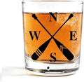 Nogrit Lake House Decor Whiskey Glasses 10 Oz, Beach Wine Old Fashioned Rocks Glasses Lake Gifts for Women Men Drinking Cocktail Scotch Vodka Tequila Rum