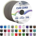 Paracordland-270LB Parachute Cord -164FT-2mm Micro Paracord-Utility Cord Thin Braided Best for Military & Camping Survival Bracelet DIY Projects Fishing Lanyards-Tan380