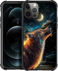 for iPhone 11 Pro Max Case, Star Cave Hungry Wolf Pattern Graphic Design Girl Boy Soft Silicone Hard Acrylic Shock Protection for iPhone 11 Pro Max