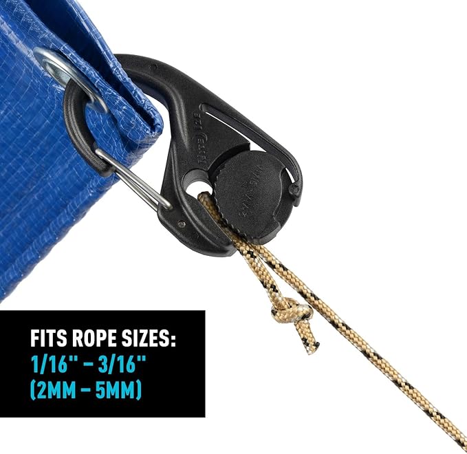 Nite Ize NCJ-01-4R3 CamJam Tie Down Rope Carabiner Clip, Cord Tightener 4-Pack, 4 Count
