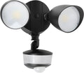 LUTEC 34W 3700 Lumen LED Security Lights Motion Sensor Light Outdoor with Night Light, 5000K IP65 Waterproof, Dusk to Dawn, Hardwired Motion Detector Flood Light for Garage, Yard-Black Night Light