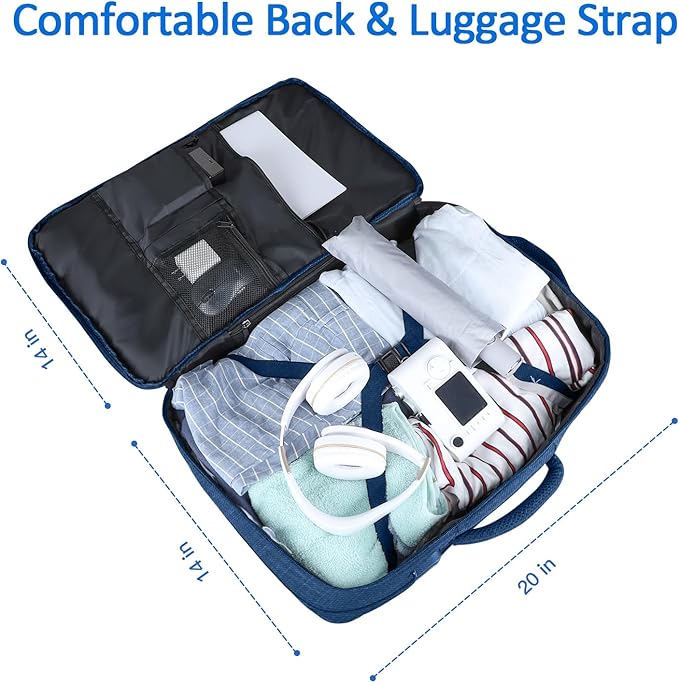 AREYTECO Large Travel Laptop Backpack for Men, 50L Carry On Backpack, Expandable Laptop Bag Water Resistant Overnight Weekender Gym Daypack Traveling Backpack, Traveler Gifts, Blue