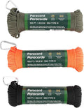Coghlan’s Paracord 100 ft – Type III 550 Nylon Cord, 7-Strand Core, 550 lb Strength – for Camping, Survival, Outdoor Use – Black