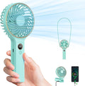 SWEETFULL Handheld Fan, Portable Fan, 5000mAh Rechargeable Battery, 6 Speed Wind, LED Display, Personal Mini Travel Fan with Backup Power, Hand Held Fan USB Foldable Electric Fan for Women Girl