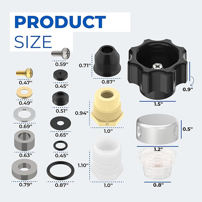 Wall Hydrant Complete Service Kit, Outdoor Faucet Repair Kit 500 400 Series Vacuum Breaker and Handle Replacement Part Outside Faucet Wall Hydrants Accessories