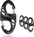 12 Pack 2" Carabiner Clip Plastic S Carabiner Clips Paracord Keychain Hooks for Key Chain Backpacks Bags Zipper Clip Accessories