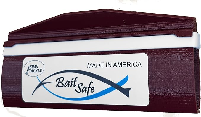 Bait Safe Lure cover/Protector, Saltwater Resistant Fishing Gear, Protects & Organizes Lures (Maroon, Large)