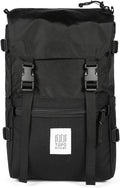 Topo Designs Rover Pack Classic - Daily Daypack for Commutes, Day Trips, Hikes, Iconic Denver Design, Recycled Nylon Durable Construction, PFAS-Free, Fair Trade, BlueSign Approved (Black/Black)