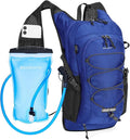 Blue Quartz Hydration Backpack with 2L Water Bladder, 18L Hiking Backpack for Women Men, Lightweight Water Pack with Phone Pocket for Quick Access, Hydration Pack for Cycling, Running, Biking