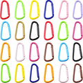 Carabiner Clip 24Pcs Metal Colored Keychain Clip D Spring Clips Cute Carabiner Bulk Keychain Hooks Caribiner Key Rings for Car Keys DIY Bag Charm Handbag Purse