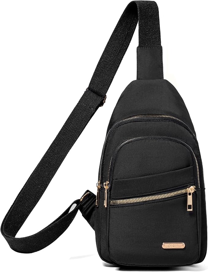 Banelu Small Crossbody Sling Bag Sling Backpack, Chest Bag Daypack Cross Body Bag Fanny Pack for Hiking Traveling Outdoors