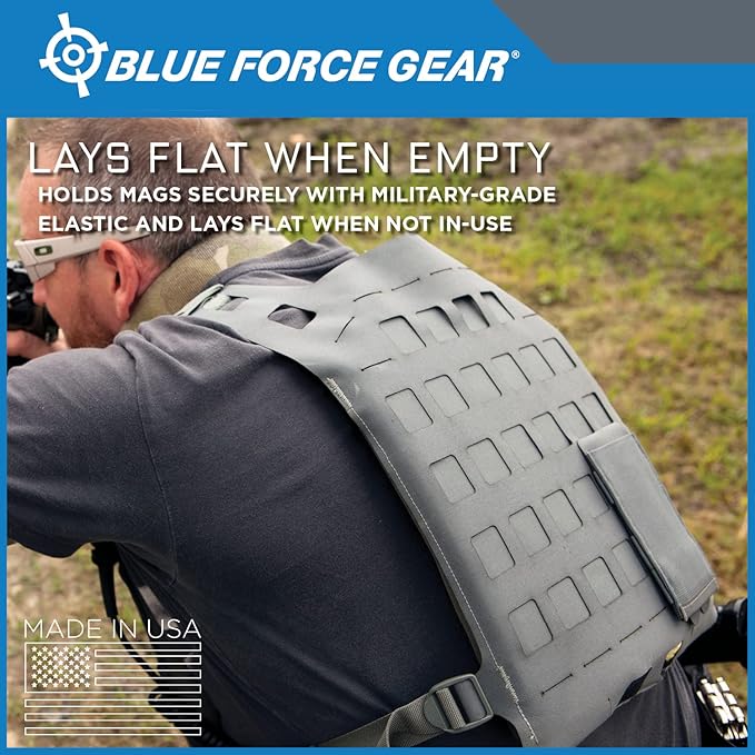Blue Force Gear - Single Magazine Pouch - MOLLE Tactical Mag Holder - Airsoft & Tactical Accessories - Stackable Pouches for Duty Belt, Vest, or Plate Carrier - 3.5 x 5.5 x .13 Inches