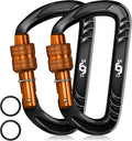 Rhino Produxs 12kN (2697 lbs) Heavy Duty Carabiner Clips, for Securing Pets, Outdoor, Camping, Hiking, Hammock, Dog Leash Harness, Keychains
