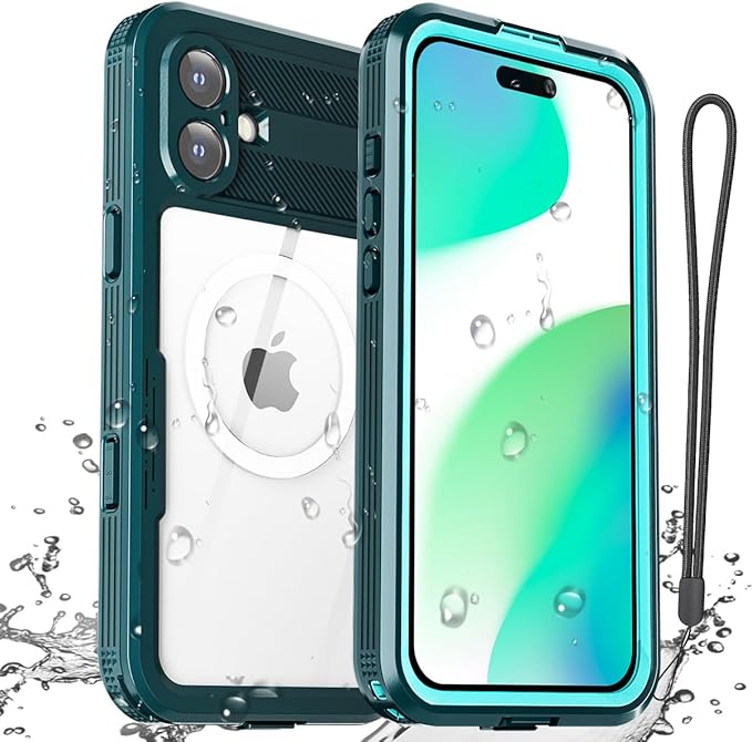 AICase Waterproof Case for iPhone 16(6.1") with MagSafe Support Snowproof,Dustproof/Shockproof,IP68 Certified 360 Full Body Protection Fully Sealed Underwater Cover for iPhone 16 2024