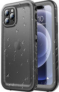 SPORTLINK for iPhone 12 Pro Max Case - IP68 Waterproof Military Protective Full Body Heavy Duty Shockproof 360 Sealed Dustproof with Camera Screen Protector Cover for i Phone 12 Pro Max 6.7" Black