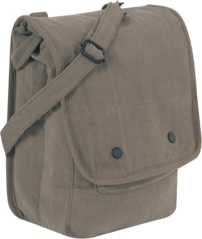 Rothco Vintage Canvas Map Case Crossbody Shoulder Bag, Olive Drab