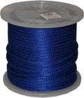 T.W . Evans Cordage 5/8" X 200' Blue Solid Braid Propylene MFP Derby Rope