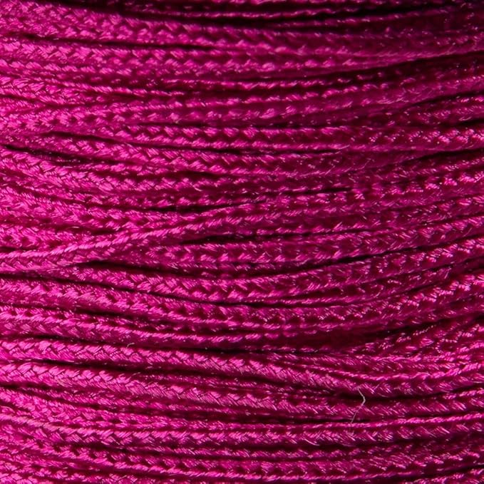 Paracord Planet Micro Paracord – Thin Braided Cord for Crafting, Fishing, and DIY Projects in 125 ft Spools – Fuchsia