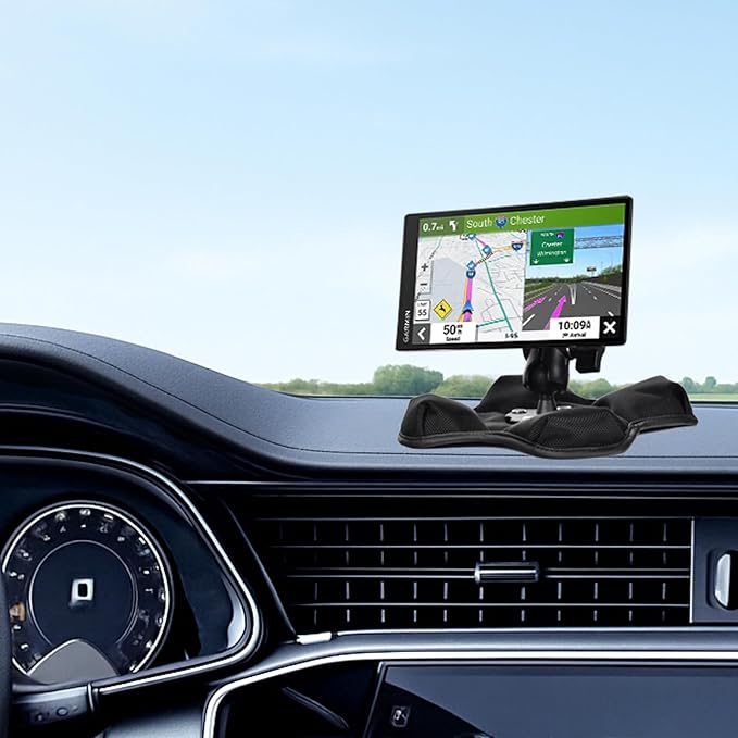 VAUBORTTI Friction GPS Mount Holder for Garmin DriveSmart 86, Adjustable Aluminum Arm, Portable Non-Slip Beanbag Base – Fits GPS with 22mm Socket