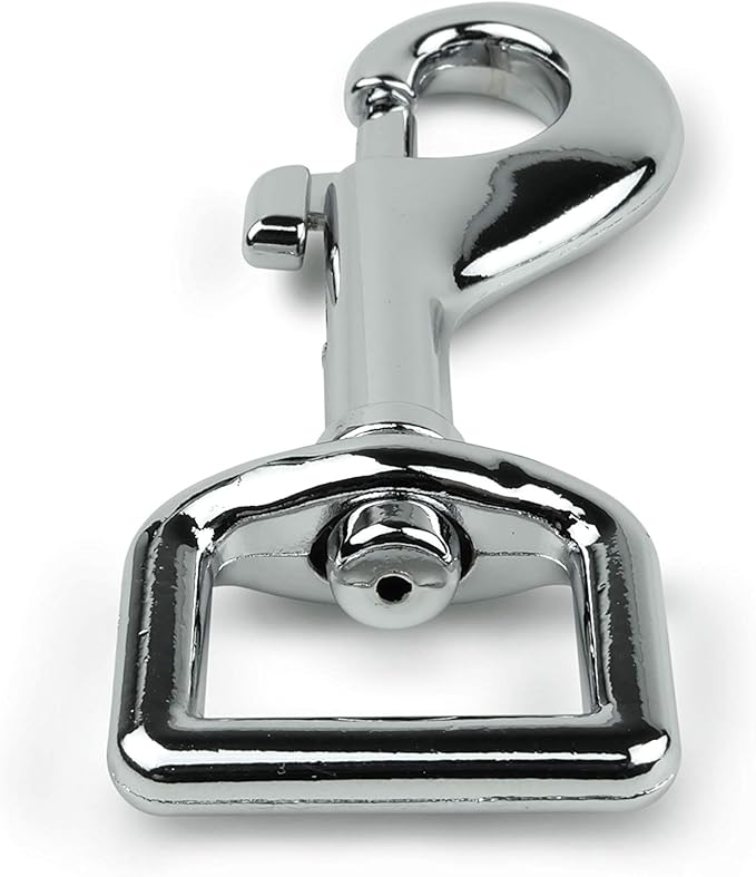 Garwor Heavy Duty Chrome Swivel Snap Hooks with Spring 3/4" 4 Pcs,Trigger Clip Snaps Dog Leashes Key Chain for Linking Pet Leash & Collar, Purse Straps,DIY Crafts