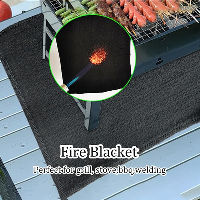 30cm*30cm Welding Blanket Fireproof Mat Anti Fire Pad Heat Insulation Carbon Felt Ground Table Flame Retardant Protective Pad