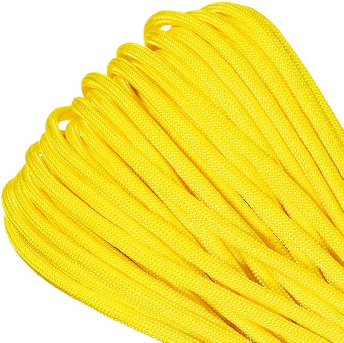 Paracord Planet 550lb Commercial Grade Paracord – 7 Strand Type III Nylon Parachute Cord Hanks for Hiking, Camping, and Fishing – 30+ Colors and Lengths of 50' and 100'
