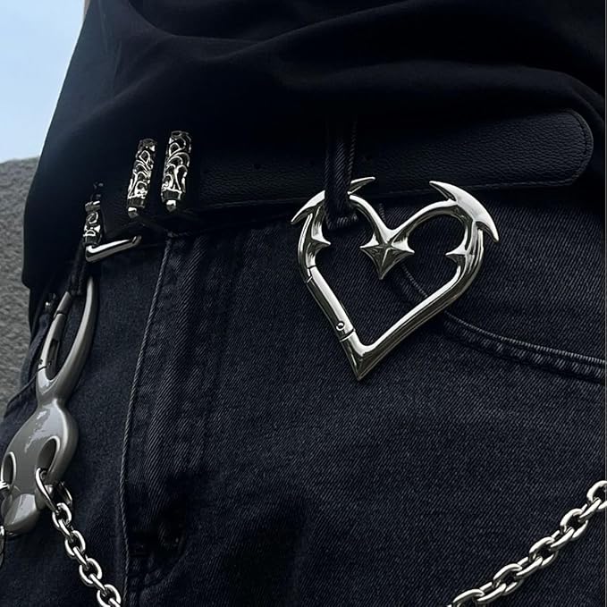 Gothic Keychain - Cute Carabiner Clip, Cool Y2K Fashion Carabiner for Keys, Backpacks, Cars & Daily Decoration