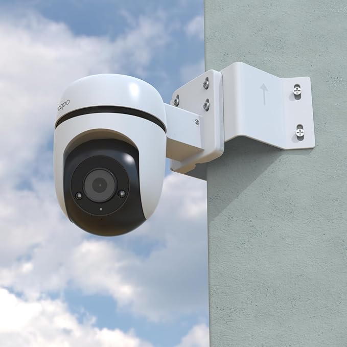 Corner Bracket for Security Camera, Metal Corner Mount Compatible with TP-Link Tapo Outdoor Pan/Tilt Wi-Fi Security Cameras (C530WS/C520WS/C510W/C500/C501GW/TC40/TC41/TC40GW/C51A/C52A（White）