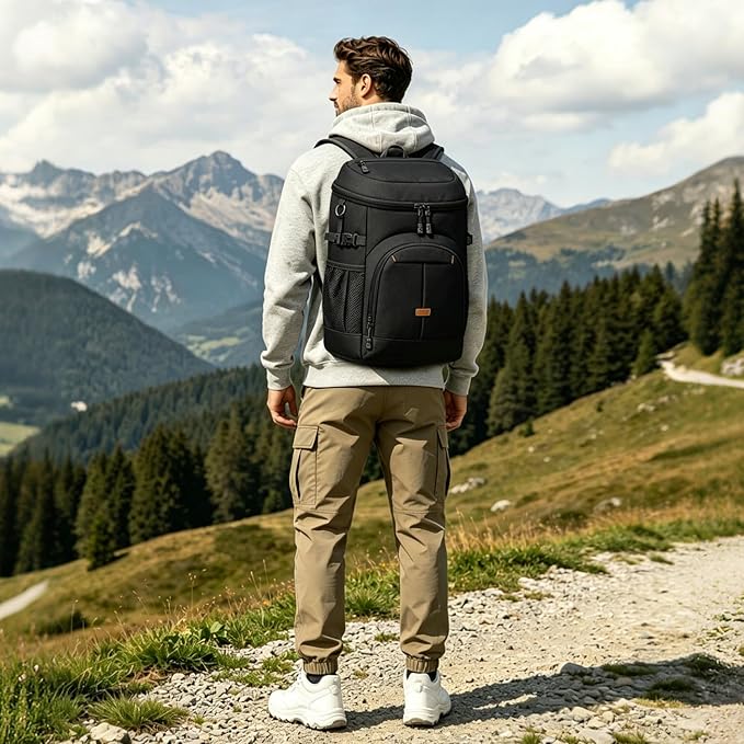 Pritent Cooler Backpack for Men Women Insulated Waterproof Backpack Cooler Leak Proof Cooler Bag Lightweight Lunch Backpack for Camping Beach Travel Picnic