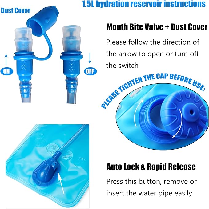 Ivygreen Kids Hydration Backpack, Hiking Backpack for Boys or Girls with 1.5L Water Bladder
