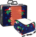Riakrum 12V Car Heated Blanket for Cold with 2 or 3 Heating Levels 58 x 43 Emergency Winter Adjustable Temperature Electric Blanket Throw Gift Plugs in Car RV Truck SUV(Classic Color,Flying Santa)