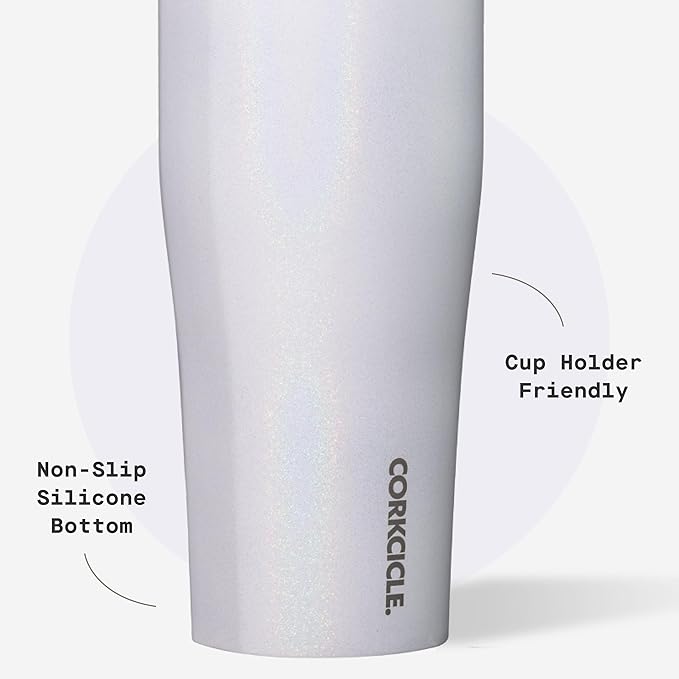 Corkcicle Go Cup XL - Leak-Proof Travel Tumbler - Triple Insulated Stainless Steel Water Bottle - Easy-Carry Handle - Summer Drinkware Gift - Keeps Drinks Ice Cold - 30 oz - Unicorn Magic