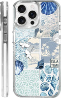 Case for iPhone 15 Pro,[Compatible with MagSafe],Sea Life Ocean Waves Seashell Collage Phone Case Design，for Women Girls Magnetic Clear Cover - Slim, Sleek, & Shockproof Protection