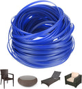 M METERXITY 1-Pack Wicker Repair Kit, 5mm x 66ft/20m Plastic Flat Rattan Replacement Supplies for Patio Furniture Repair/Basket Making/Chair Weaving, Synthetic Woven Rattan [Dark Blue]