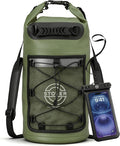 STOVER 5/10/25/30/40/55L Waterproof Dry Bag- Roll-Top Backpack w/Phone Case- Kayaking, Hiking, Camping, Boating- Men/Women