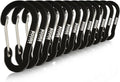 Booms Fishing CC1 Multi-Use Carabiner Clip, 6 Pack Small Caribeener Clips, Mini Keychain Caribeaner Clip 2 inch, Aluminum D Ring Carabiners, Multi-colored