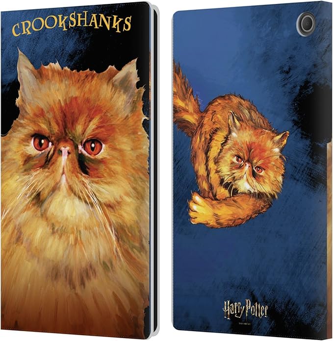 Head Case Designs Officially Licensed Harry Potter Crookshanks Prisoner of Azkaban II Leather Wallet Case Compatible with Amazon Fire Max 11 2023