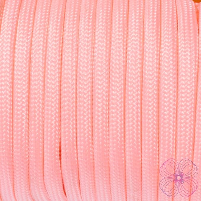 Craft County Glow in The Dark Zesty 21 Strand Luminous 550 Paracord – for DIY Bracelets, Lanyards, and Jewelry (Pink, 25 Feet)