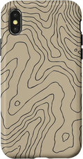 Coyote Country Guide Lines Topographical Contour Map Case for iPhone X/XS