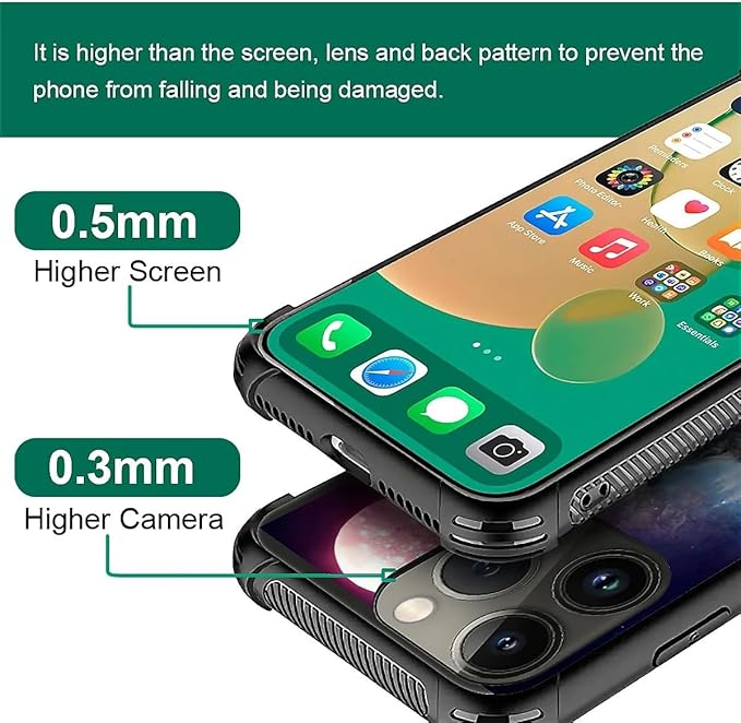 for iPhone 14 Pro Max Case, Star Two Wolfs Howling Pattern Graphic Design Girl Boy Soft Silicone Hard Acrylic Shock Protection for iPhone 14 Pro Max