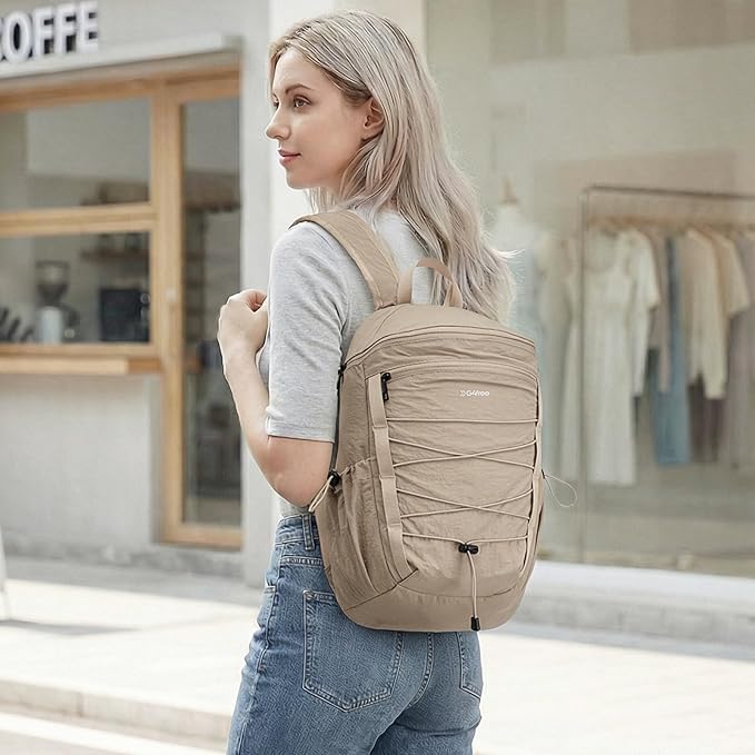 G4Free Hiking Backpack for Women Men 20L Lightweight Travel Backpacks Daypack Outdoor Daily Camping, Khaki
