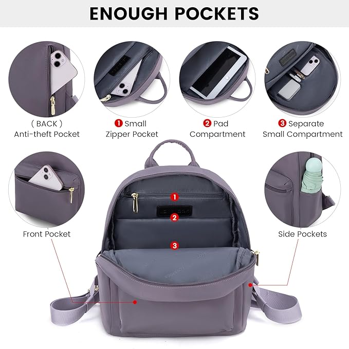 LOVEVOOK Mini Backpack for Women Light Weight Small Waterproof Backpack Purses Daily Backpack… | Light Weight