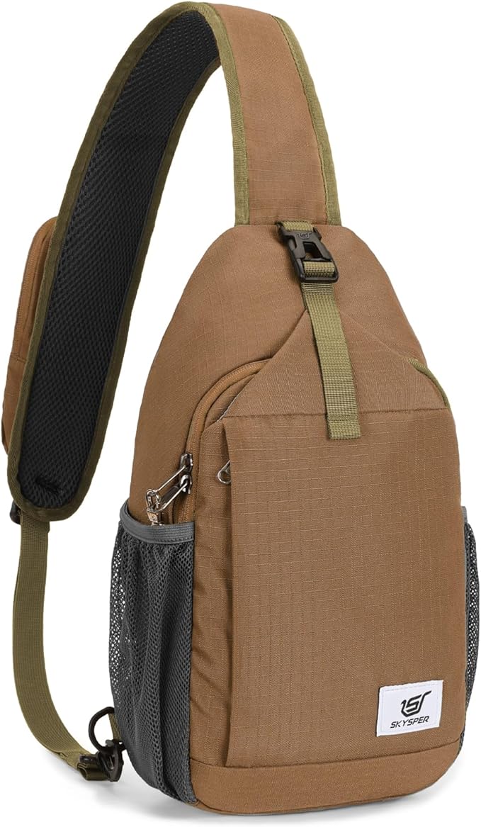 SKYSPER Sling Bag RFID Cross Body Bag Recycled Crossbody Backpack Travel Daypack