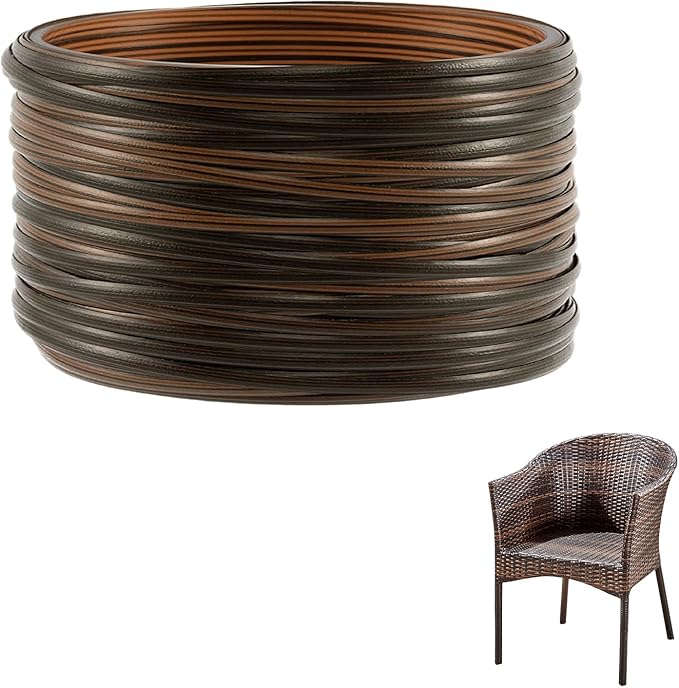 Biggun 120ft Wicker Repair Kit - Rattan Patio Chair Sofas Repair Supplies for Outdoor Lawn Furniture, Premium New Materials Basket Weaving Webbing Replacement Parts